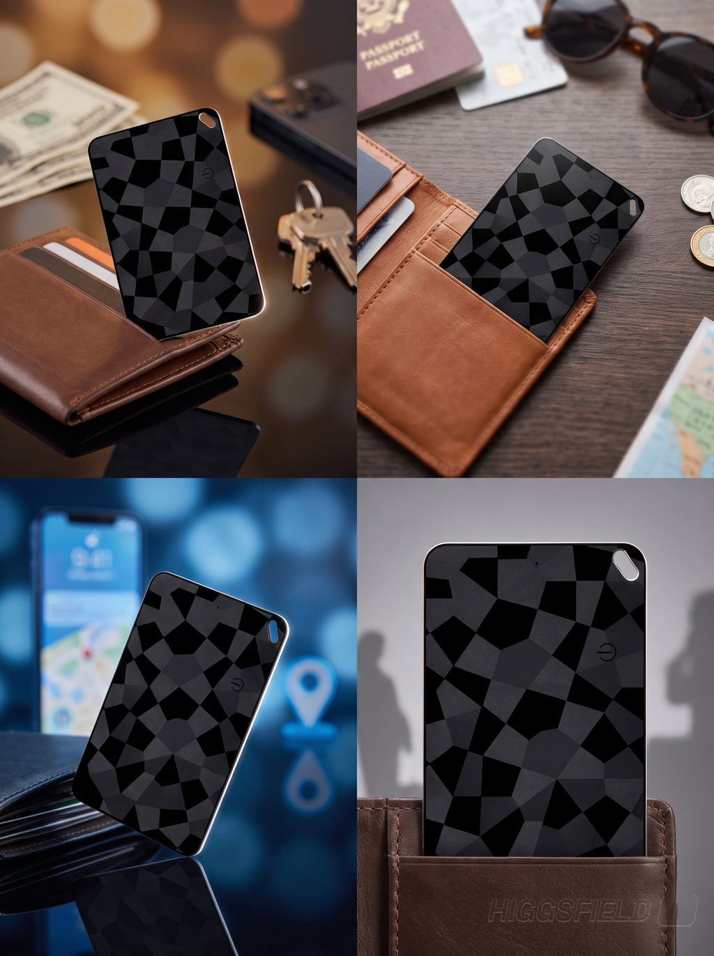 Noblesed Wallet Tracker Card — 4 Pack