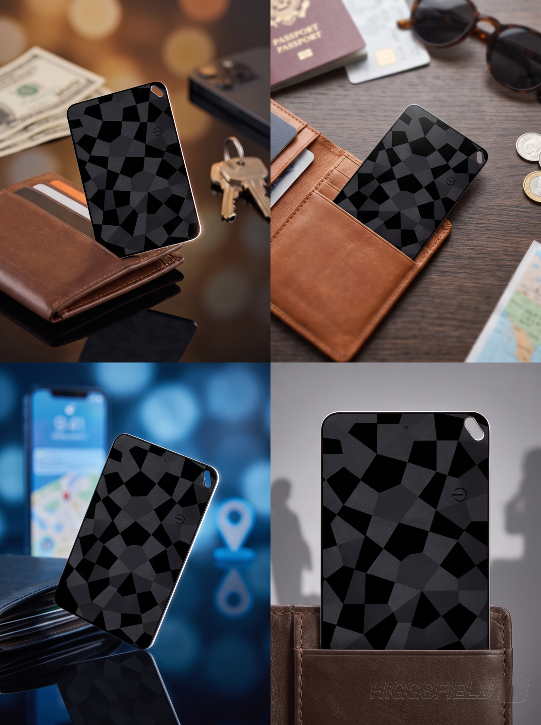 Noblesed Wallet Tracker Card — 4 Pack